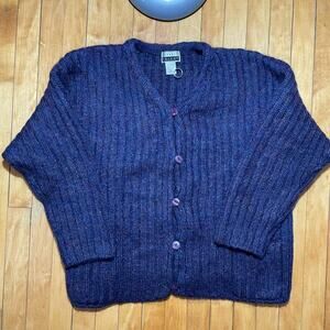 Vintage Express Tricot Mohair Cardigan Sweater Size M Soft Knit